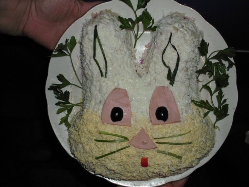 Новогодний салат «Кролик»