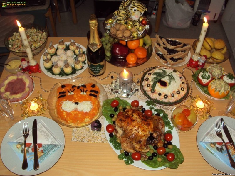 Новогодний стол с едой может быть опасен. Список полезных продуктов на Новый год и рекомендации врачей