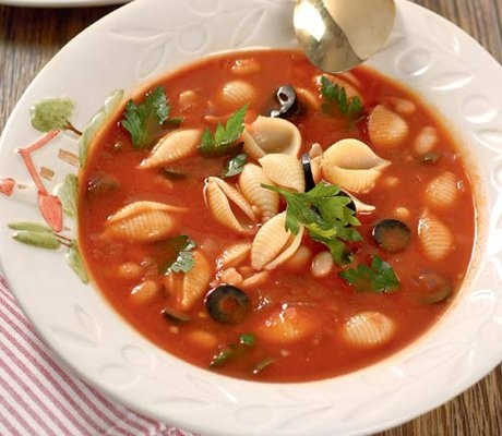 Итальянский томатный суп с пастой